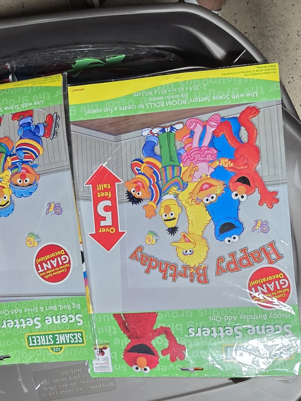 Sesame Street Happy Birthday Giant Decoration Plus Wall Decor Bundle